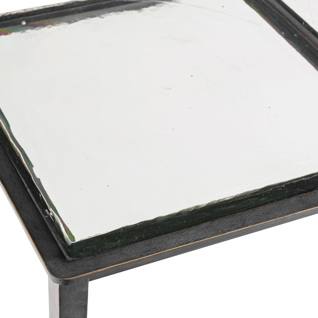 Libra Stella Square Glass Console Side Table
