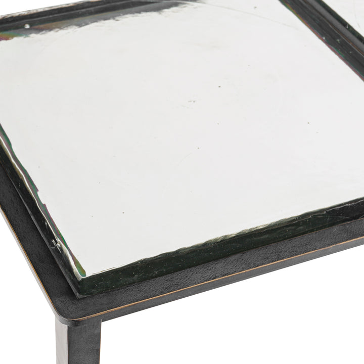 Libra Stella Square Glass Console Side Table