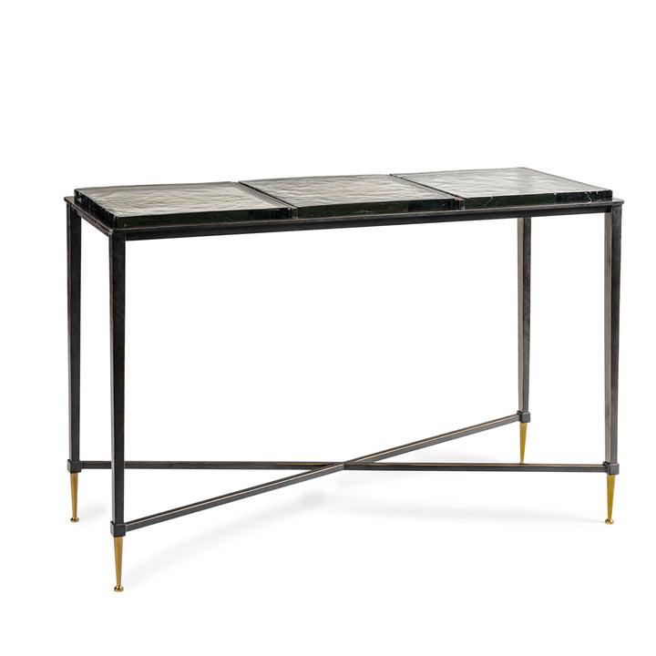 Libra Stella Square Glass Console Side Table