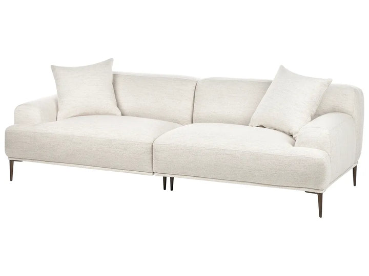 Sofa 3 Seater Fabric Light Beige Jossilynn