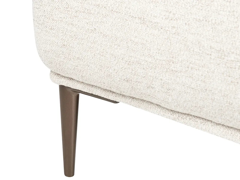 Sofa 3 Seater Fabric Light Beige Jossilynn