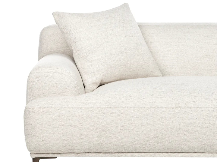 Sofa 3 Seater Fabric Light Beige Jossilynn