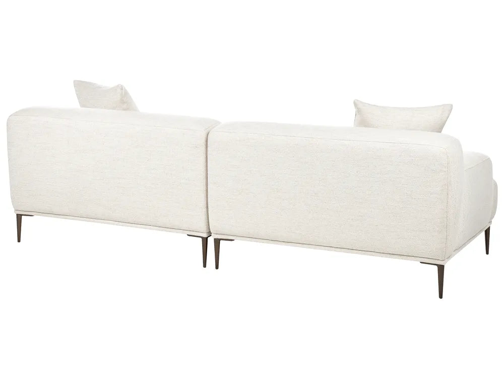 Sofa 3 Seater Fabric Light Beige Jossilynn