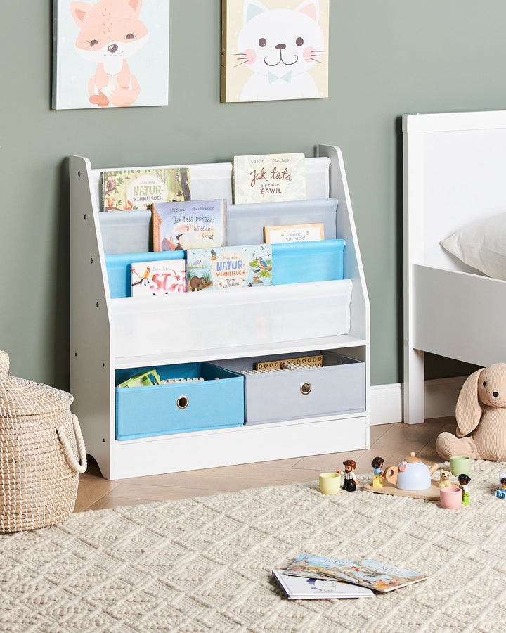 3 Tier Bookcase 74 cm White Galilea