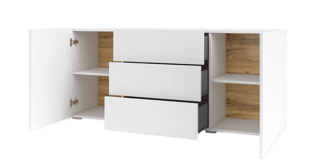 Sideboard Cabinet 140cm White Matt Ava 26