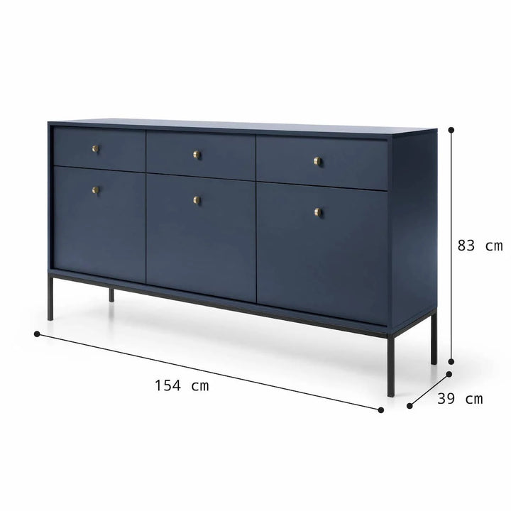 Large Sideboard Cabinet Navy Mono