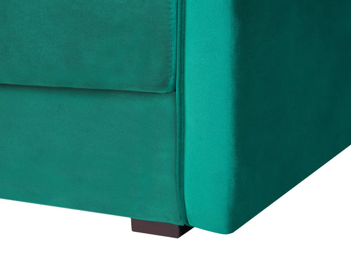 Sofa Bed 3 Seater Velvet Emerald Green with Storage Charleah