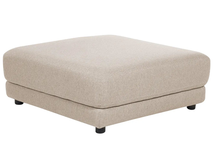 Sofa 3 Seater Fabric Beige with Ottoman Macalla