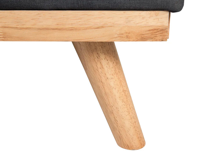 Sofa Bed 3 Seater Fabric Black Charlesa