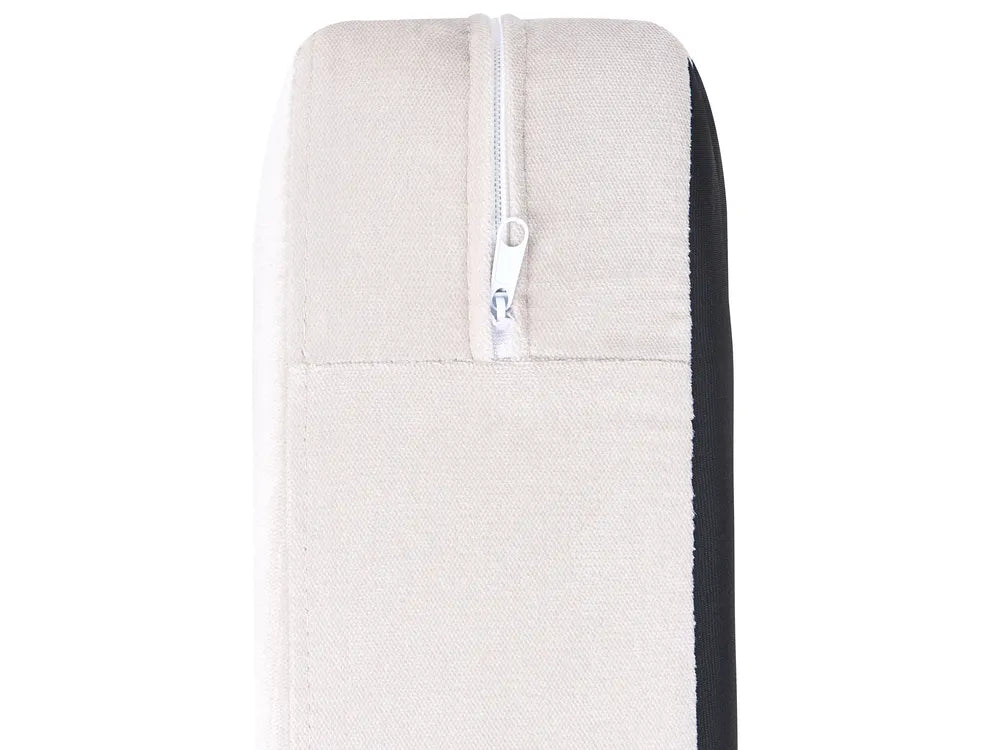 Sofa 3 Seater Velvet Light Beige Drinel