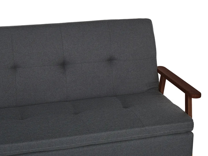 Sofa Bed 3 Seater Fabric Dark Grey Dulvert