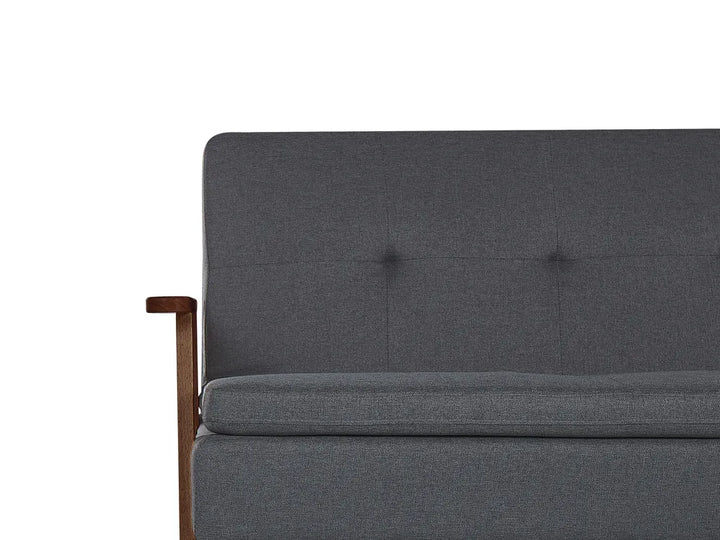 Sofa Bed 3 Seater Fabric Dark Grey Dulvert