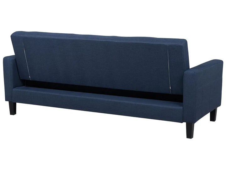 Sofa Bed 3 Seater Fabric Dark Blue Viradis
