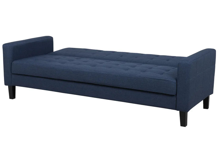 Sofa Bed 3 Seater Fabric Dark Blue Viradis