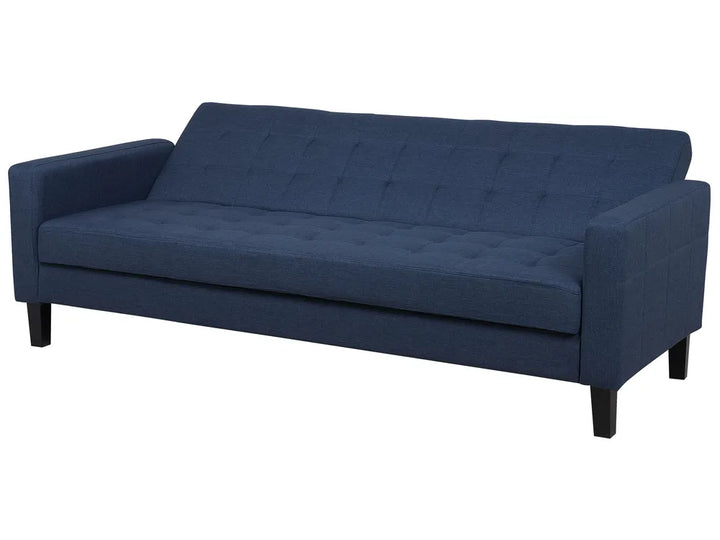 Sofa Bed 3 Seater Fabric Dark Blue Viradis