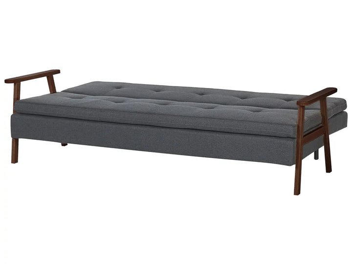 Sofa Bed 3 Seater Fabric Dark Grey Dulvert