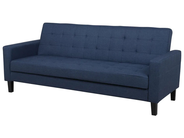 Sofa Bed 3 Seater Fabric Dark Blue Viradis