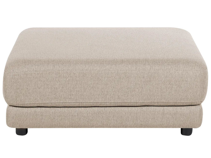 Sofa 3 Seater Fabric Beige with Ottoman Macalla