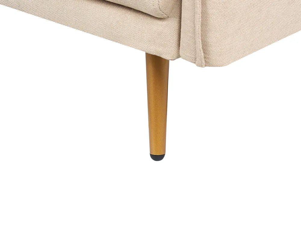 Sofa 3 Seater Velvet Beige Brevick