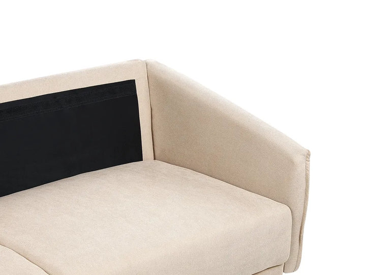 Sofa 3 Seater Velvet Beige Brevick