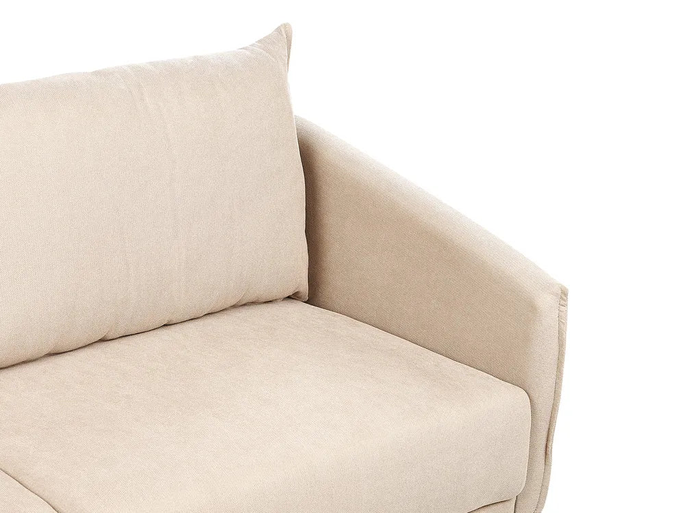 Sofa 3 Seater Velvet Beige Brevick