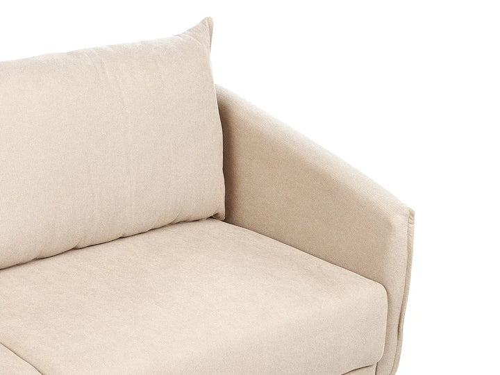 Sofa 3 Seater Velvet Beige Brevick
