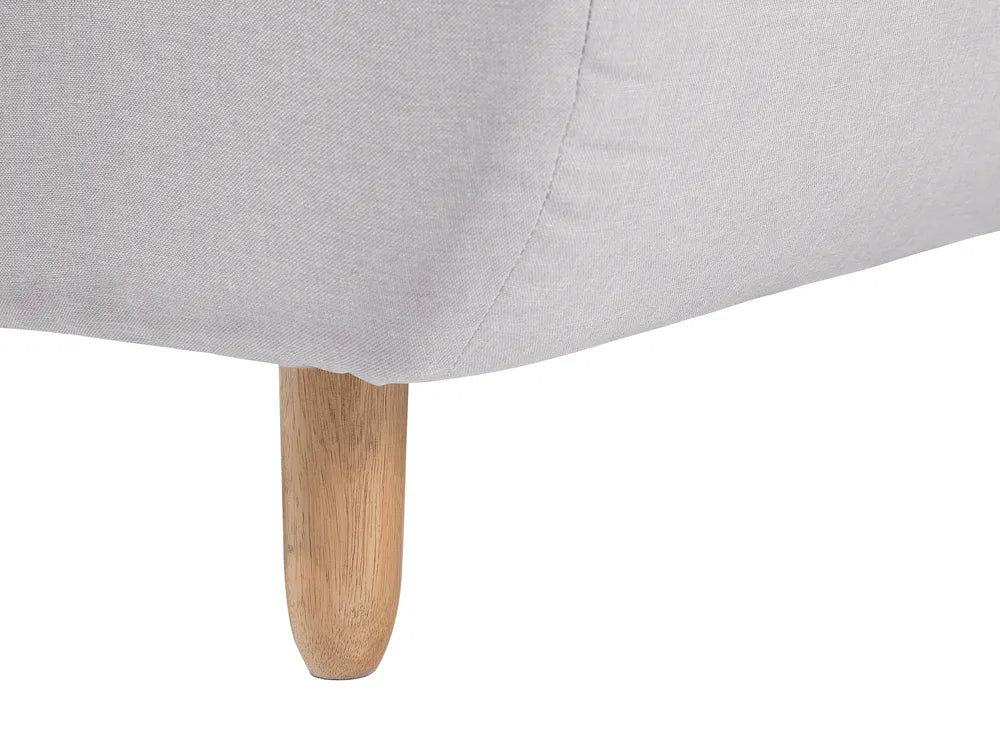 Sofa Bed 3 Seater Fabric Light Grey Cianca