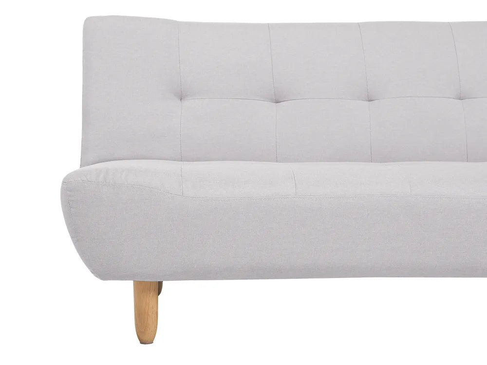 Sofa Bed 3 Seater Fabric Light Grey Cianca