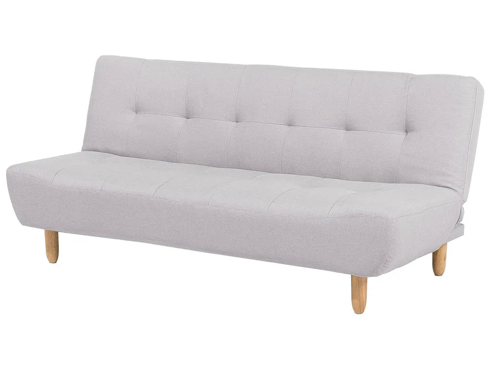 Sofa Bed 3 Seater Fabric Light Grey Cianca