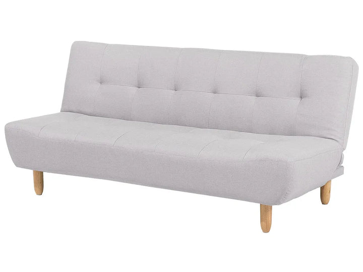 Sofa Bed 3 Seater Fabric Light Grey Cianca