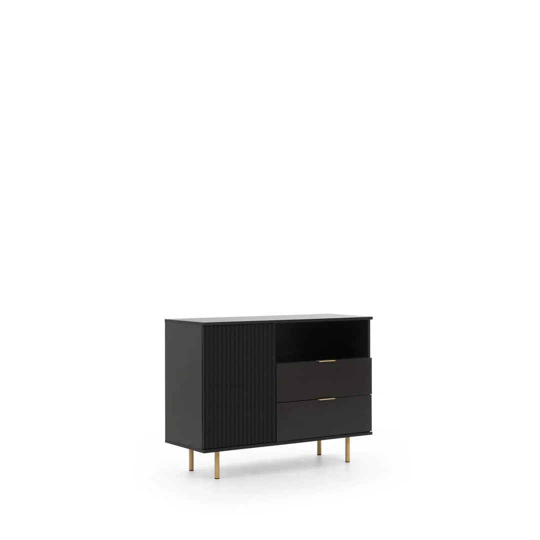 Sideboard Cabinet 107cm Black Nubia