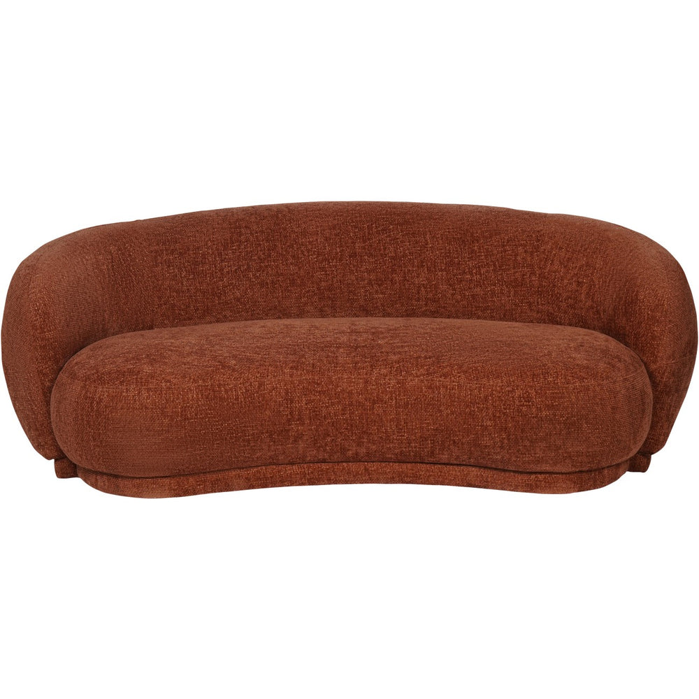 Brown sofa on a white background