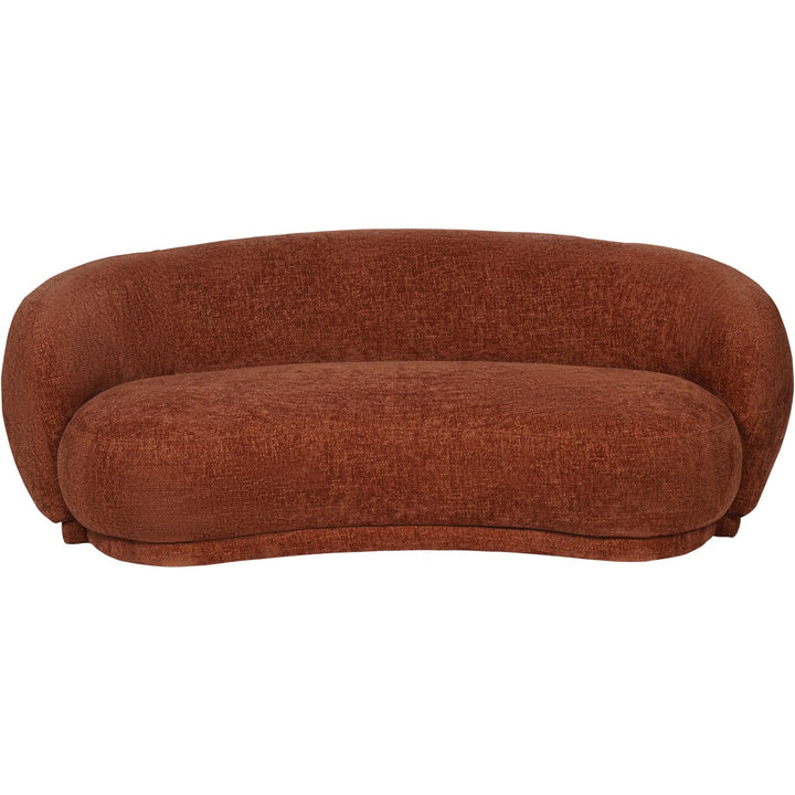 Brown sofa on a white background