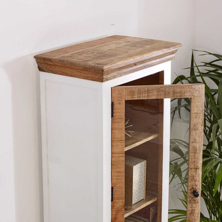 Alfie Wood Bookcase/Display Cabinet - 3 Shelves & 1 Door