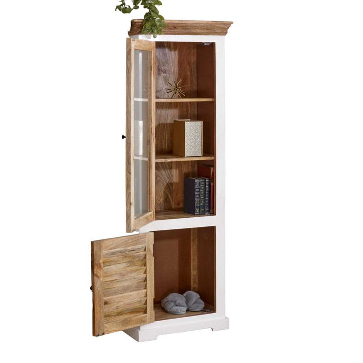 Alfie Wood Bookcase/Display Cabinet - 3 Shelves & 1 Door