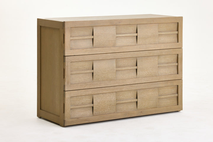 Contemporary oak chest with sleek design