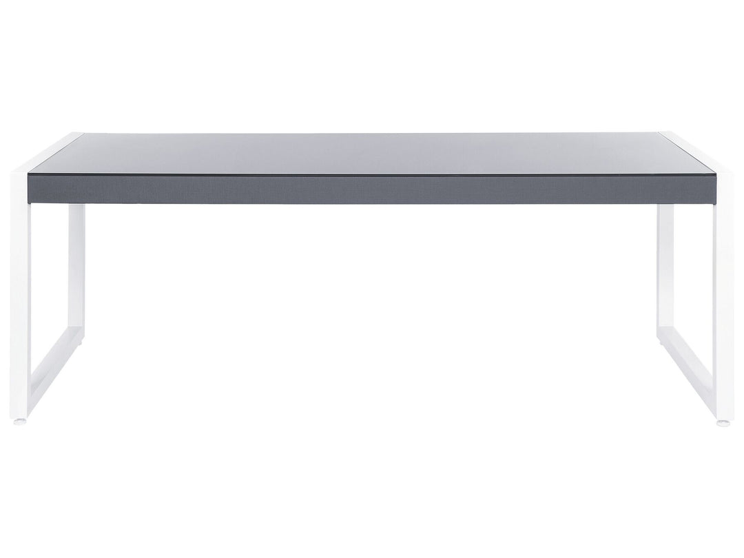 Bacoli Garden Dining Table 210 cm 90 cm Glass Off-White