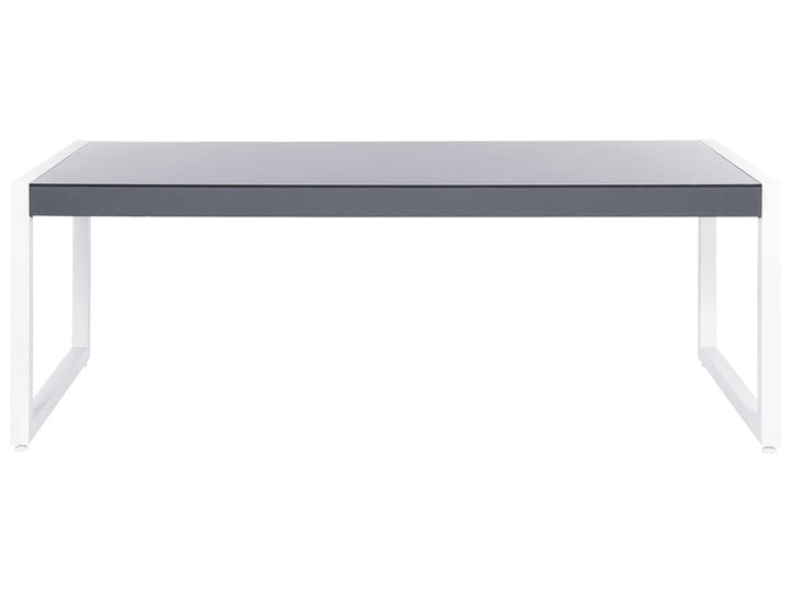 Bacoli Garden Dining Table 210 cm 90 cm Glass Off-White