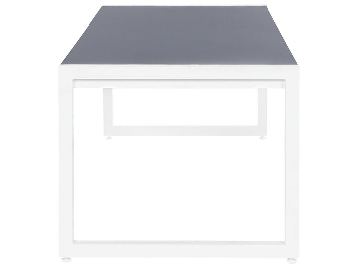 Bacoli Garden Dining Table 210 cm 90 cm Glass Off-White