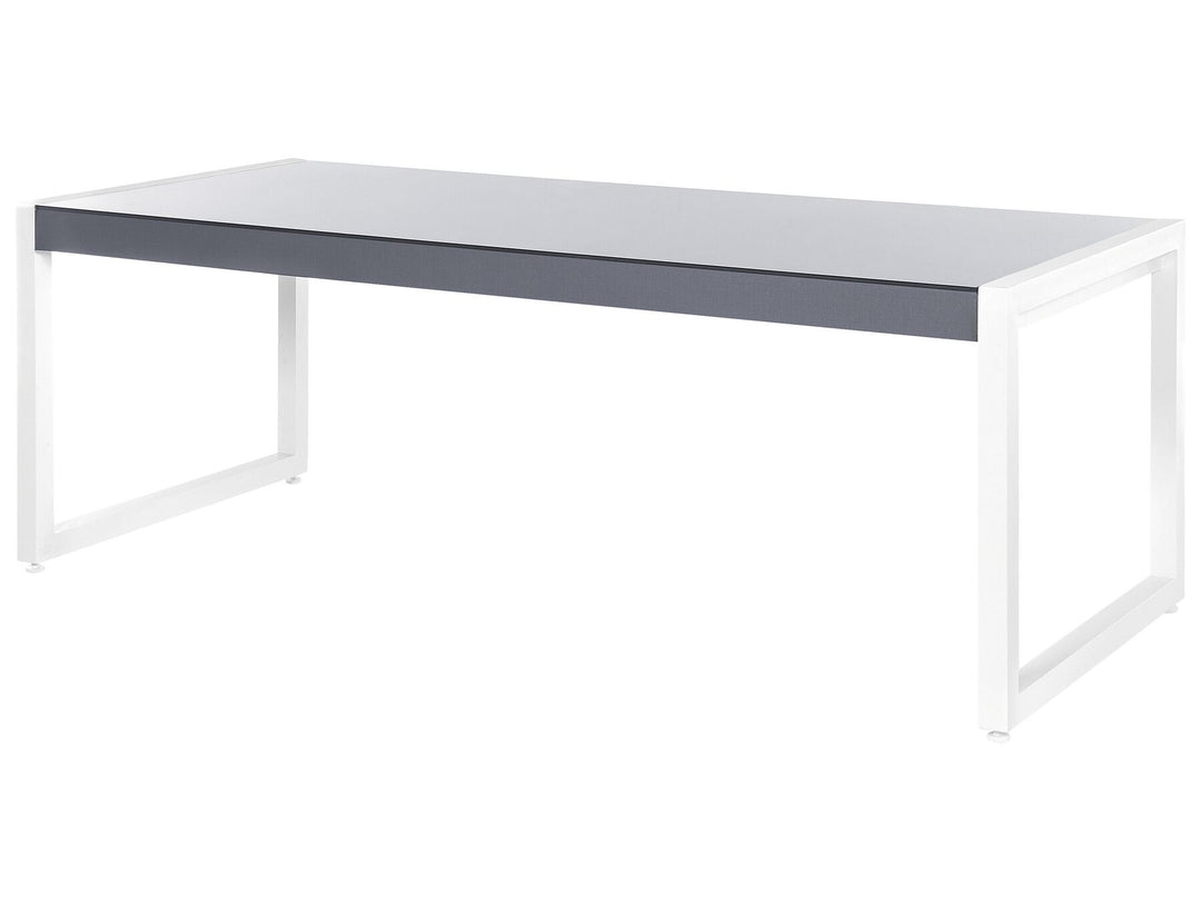 Bacoli Garden Dining Table 210 cm 90 cm Glass Off-White