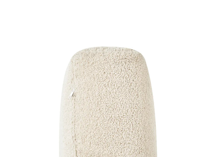 Sofa Bed 3 Seater Boucle Off-White with Storage Ellie