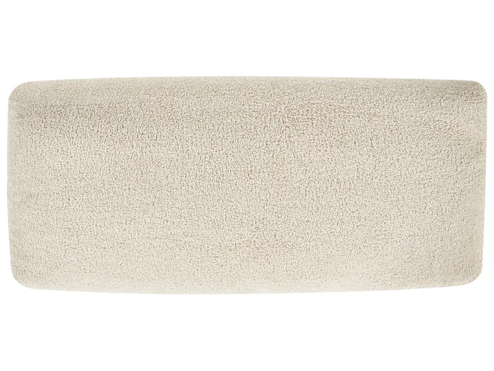 Sofa Bed 3 Seater Boucle Off-White with Storage Ellie