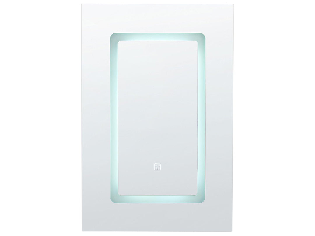 Bathroom Wall Mounted Mirror Cabinet LED 40 cm 60 cm Black Condor