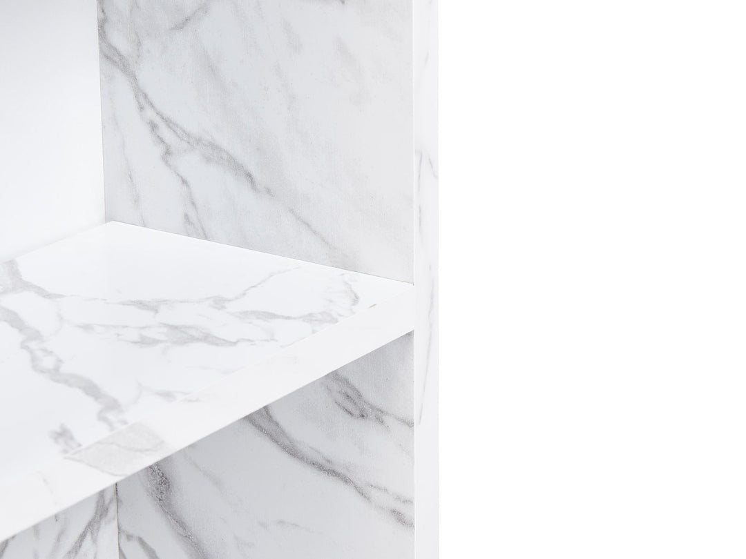 Bathroom Wall Mounted Mirror Cabinet 60 cm 54 cm White Marble Jooinville
