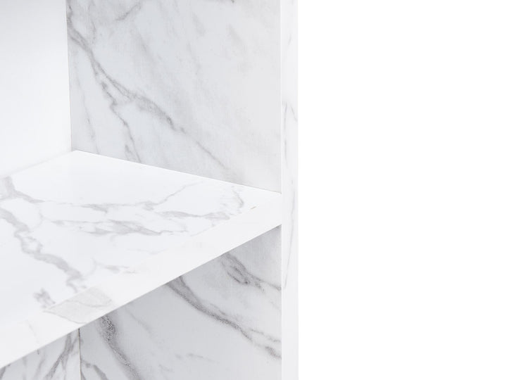 Bathroom Wall Mounted Mirror Cabinet 60 cm 54 cm White Marble Jooinville