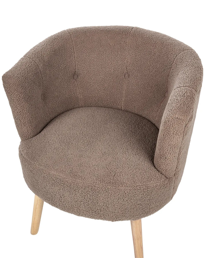Armchair Boucle Brown Tolzmann