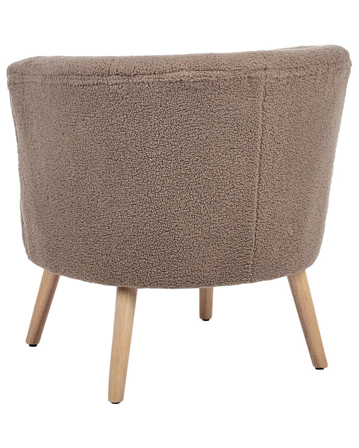 Armchair Boucle Brown Tolzmann