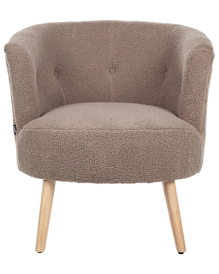 Armchair Boucle Brown Tolzmann