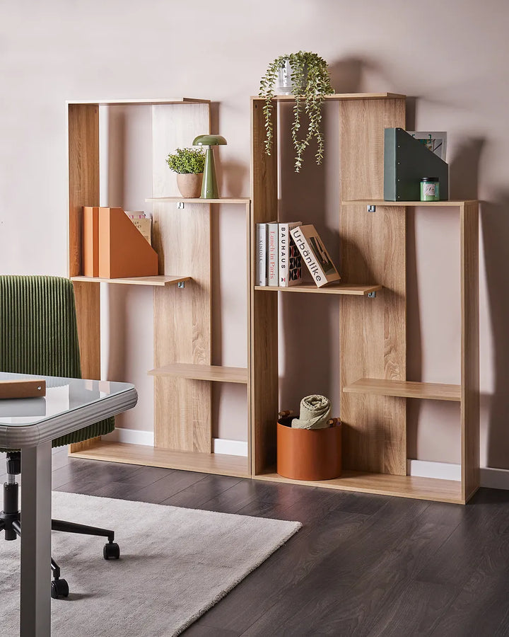 3 Tier Bookcase 163 cm Light Brown Alrun