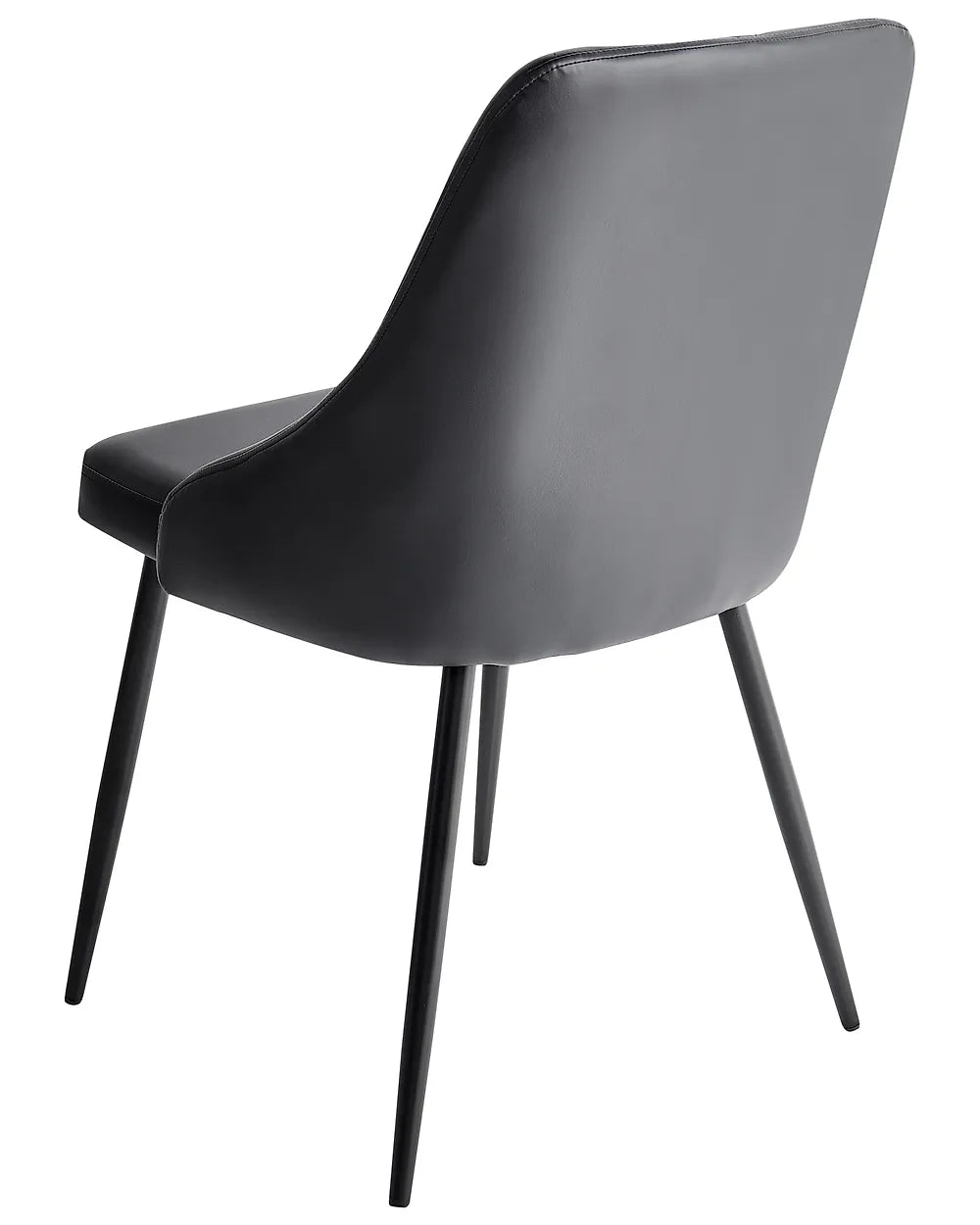 Set of 2 Dining Chairs Faux Leather Black Berlin